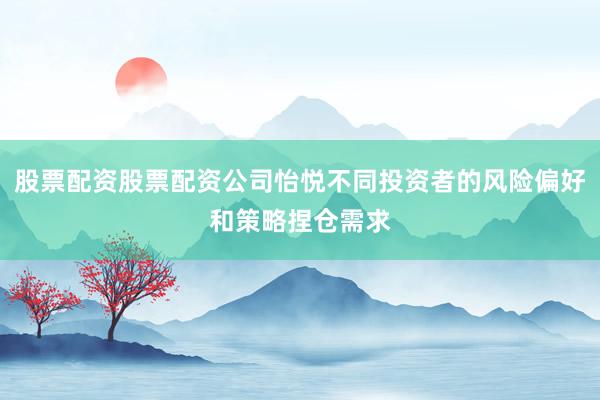 股票配资股票配资公司怡悦不同投资者的风险偏好和策略捏仓需求